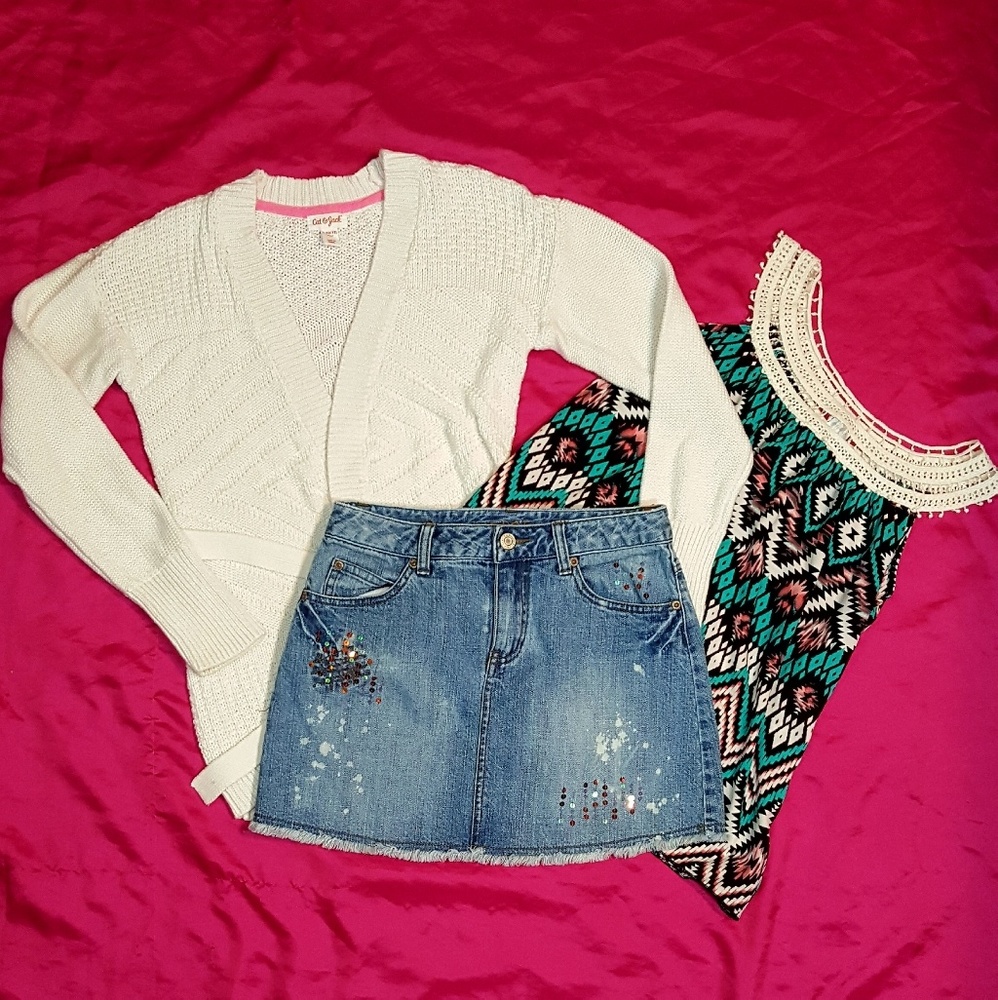 Limited Too Jean Skirt